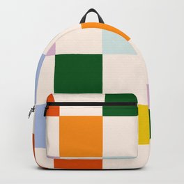 Retro Rainbow Checkerboard  Backpack
