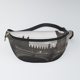 "London Silhouette" Black And White Fine Art Photography Print Of Big Ben Fanny Pack