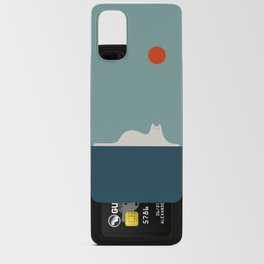 Cat Landscape 95 Android Card Case | Cathome, Boho, Ocean, Kitty, Relax, Cat, Landscape, Curated, Minimal, Curves 