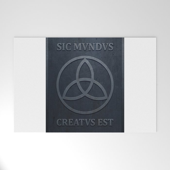 Sic Mundus Creatus Est Welcome Mat By Rafaelbranco Society6