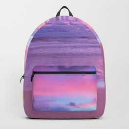 Purple Sky & Beach Backpack | Ocean, Purplebeach, Sunrise, Beach, Wave, Photo, Sunshine, Sunny, Sand, Vacation 