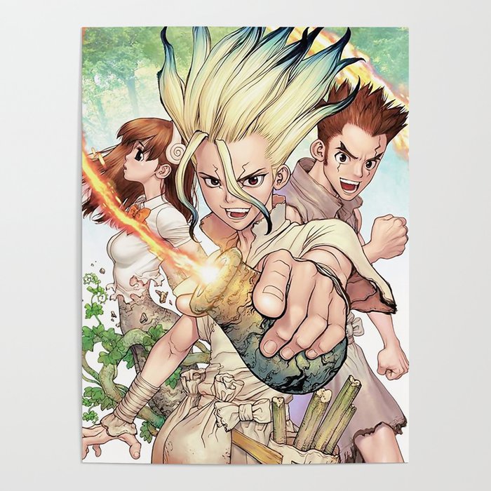 Dr Stone Poster Poster By Mirrortab Society6