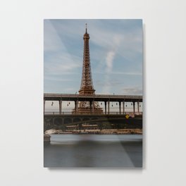 Eiffel Tower 5 Metal Print | Landmark, Glow, Building, Architecture, Vintage, Subway, River, Photo, Travel, Digital 