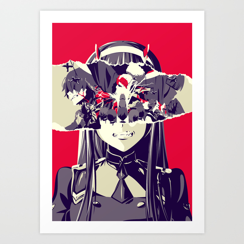 Wallpaper Rage Darling In The Franxx Poster Art Print By Deto15 Society6 For iPhone