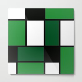 Green Mondrian Metal Print | Irish, Mondrian, Irishparty, Green, Eire, Plaidpattern, Pattern, Verdes, Plaid, Clothpattern 