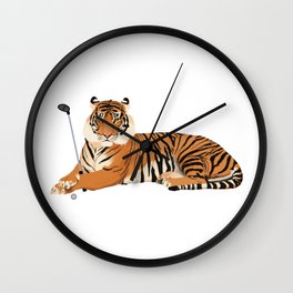 Golf Tiger Wall Clock | Louisianastate, University, Coloradocollege, Etbu, College, Golf, Forthaysstate, Tigers, Lsu, Auburn 