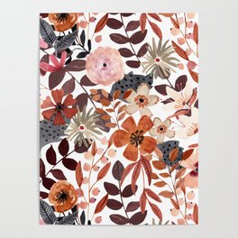 Kaitlyn Watercolor Floral No. 1 Poster