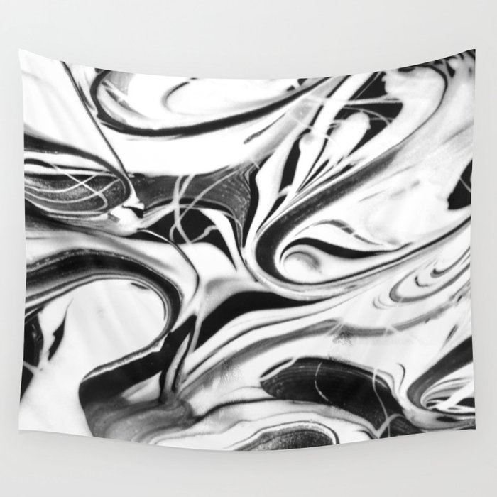 Black And White Swirl Abstract Black And White Swirly Paint