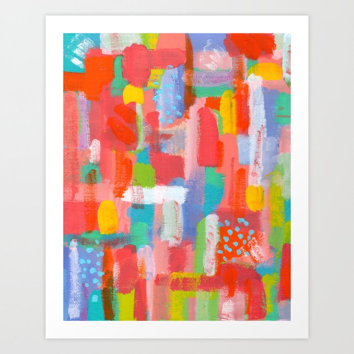 Life Is Such A Nice Thing 2 Abstract Expressionism Painting Pastel Color Modern Art Art Print By Lennaarty Society6