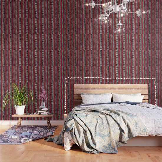 Red Arabian Pattern Wallpaper By Maisoonalsaleh Society6