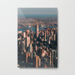 Birds eye view of Empire State Building Metal Print | Ny, Color, Digital Manipulation, Digital, Nyc, New York City, Brooklyn, Photo, Newyorkcity, Cityscape 