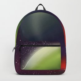 Space Backpack | Black, Galaxy, Green, Nebula, Graphicdesign, Sciencefiction, Exploration, Bigplanet, Futuristing, Scifi 
