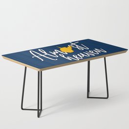 Almost Heaven West Virginia State Map Coffee Table