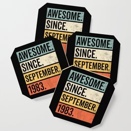 Awesome Since September 1983 Birthday Coaster