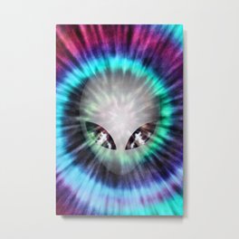 The Truth Is Out There Metal Print | Seventies, Pop Art, Grey, Doubleexposure, Space, Sci-Fi, Ufo, Littlegreenman, Surreal, Psycedelic 