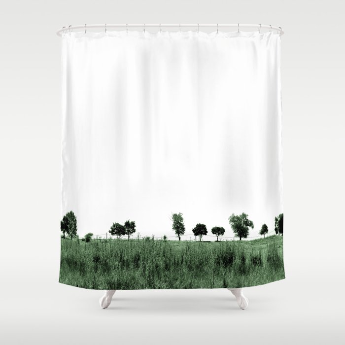 Row Of Trees Shower Curtain by ARTbyJWP | society6.com