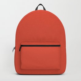 BOLD CORAL RED SOLID COLOR Backpack | Pattern, Red, Bold, Hue, Color, Vermillion, Painting, Nowcolor, Modern, Colour 