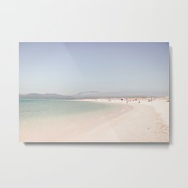 At The Beach (three) - minimal beach series - ocean sea photography by Ingrid Beddoes Metal Print | Blue, Oceanprint, Beachdecor, Beach, Aerialoceanprint, Beachumbrella, Coastaldecor, Beachprint, Beachseries, Ingridbeddoes 