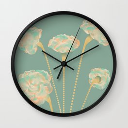 Line Carnations 1a Wall Clock | Flower, Carnations, Gradient, Carnation, Line, Illustration, Flowers, Clave, Graphicdesign, Abstract 