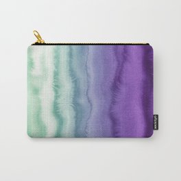 MERMAID DREAMS Carry-All Pouch | Landscape, Curated, Mint, Marble, Mermaid, Unicorn, Painting, Aqua, Abstract, Ombre 
