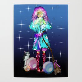 Apprentice sorcerer anime girl Poster