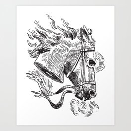 horse head Art Print