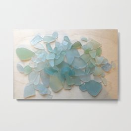 Ocean Hue Sea Glass Metal Print | Sea, Maine, Oceanglass, Beachglass, Color, Blue, Mermaidtears, Seaglass, Photo, Seafoam 