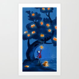 Book Tree Art Print