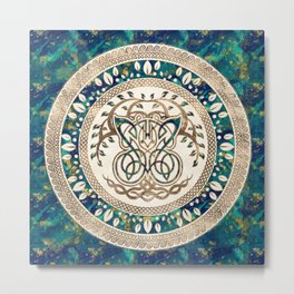 Butterfly and Tree of life Yggdrasil Metal Print | Celticknot, Celticpattern, Butterfly, Green, Nordic, Celticsymbol, Endlessknot, Tree, Celticornament, Yggdrasil 