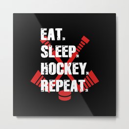 Eat Sleep Hockey Repeat Metal Print | Watch, Missouri, Graphicdesign, Ice, Kansascity, Repeat, Blues, Springfield, Eat, Hockey 