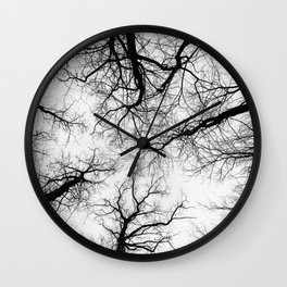 Naked trees in Erlangen Germany Wall Clock