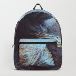 Destiny Backpack | Surreal, Angel, Mythical, Digital, Wings, Fineart, Woman, Painting, Acrylic, Fantasy 