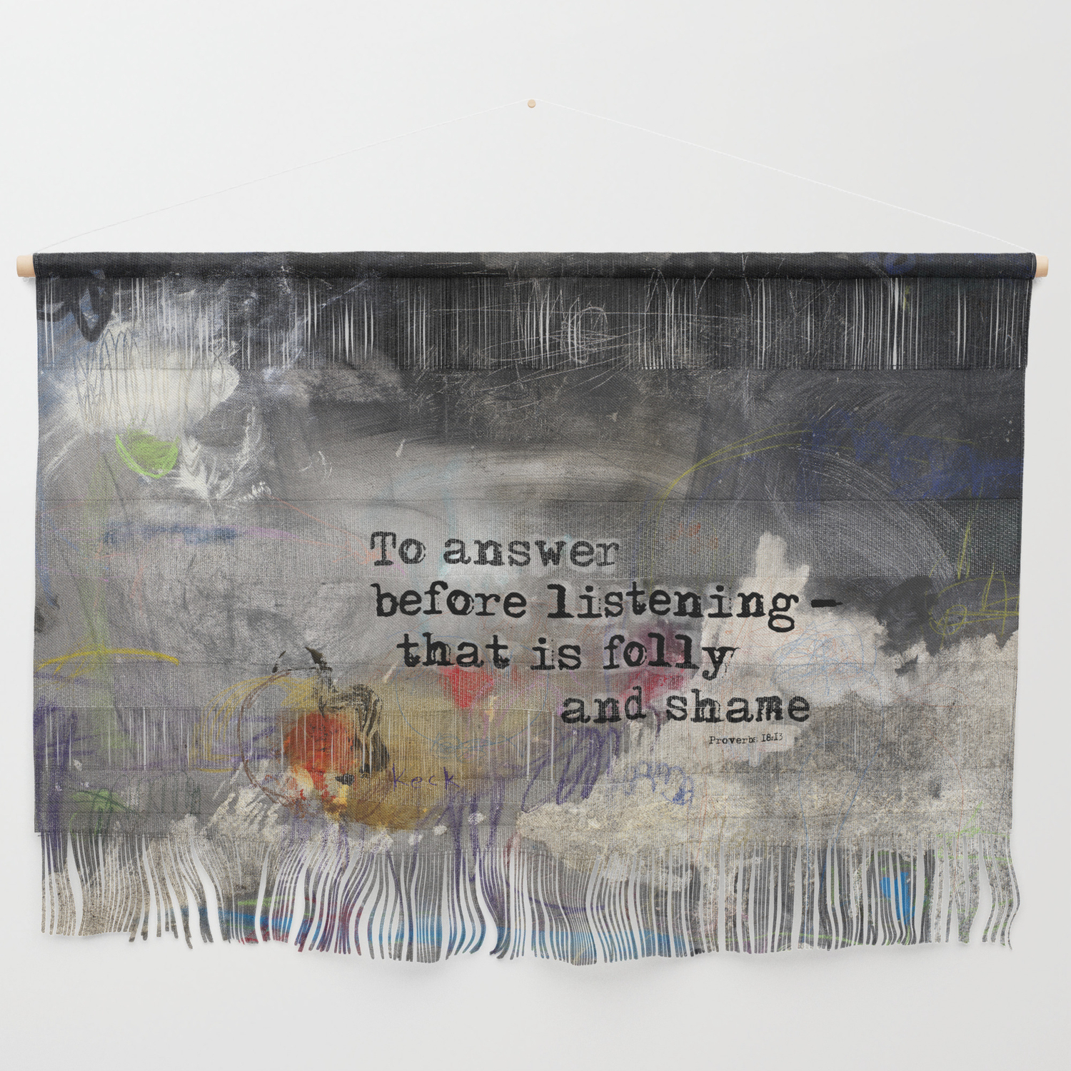 Proverbs 18 13 Scripture Abstract Art Christian Inspired Artwork