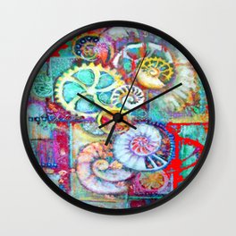 MODERN ART RED CLOCK WORK ABSTRACT ART Wall Clock | Pattern, Graphicdesign, Redthrows, Acrylic, Modernartmugs, Ink Pen, Ink, Colored Pencil, Modernartrugs, Abstractart 