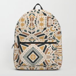 Beautiful Landscapes Scenery Mosaic Pattern Backpack | Vectorshapes, Lines, Linear, Graphics, Artistic, Graphicdesign, Compositions, Mosaic, Wanderlust, Abstract 