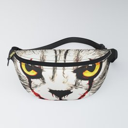 cat clown kittywise no text vector art Fanny Pack