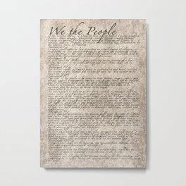 US Constitution - United States Bill of Rights Metal Print | Firsttenamendments, Sepia, Usconstitution, Graphicdesign, Unitedstates, Typography, Billofrights, Thebillofrights, Vintage, 1776 