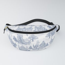 Snowy Christmas in Tudor Village(Toile) Fanny Pack
