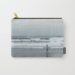 Surfer Girl Carry-All Pouch | Lifestyle, Seaside, Surfboard, Easy, Surfing, Digital, Sea, Pastellcolor, Photo, Cost 