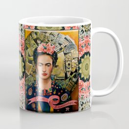 FREE THE COYOLXAUHQUI Coffee Mug | Culturaazteca, Muralistas, Painting, Acrylic, Azteca, Luna, Feminismo, Frida, Mexico, Diego 