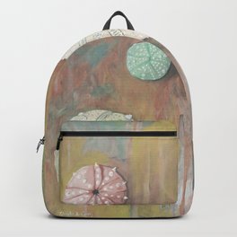 Urchin shells Backpack | Urchin, Nature, Ocean, Beach, Shells, Painting, Watercolor, Abstract, Acrylic 