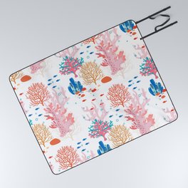Corals and Fish in a Reef Picnic Blanket