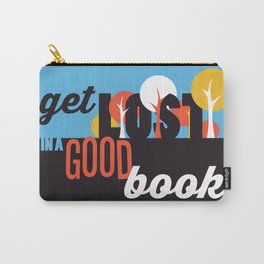 Get Lost - Just Read Carry-All Pouch | Education, School, Digital, Typography, Blue, Ideas, Lost, Brightcolors, Yellow, Learn 
