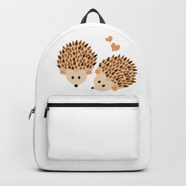 Hedgehogs Backpack | Digital, Hedgehog, Love, Illustration, Couple, Cute, Cartoon, Other, Vector, Design 