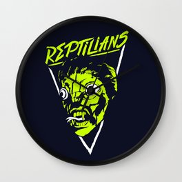 Reptilians Wall Clock | Graphicdesign, Conspiracy, Insane, Theylive, Alexjones, Band, Flatearth, Crazy, Punk, People 