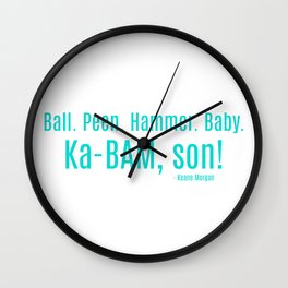 Ka-BAM Son Wall Clock | Keanemorgan, Laurenrowe, Graphicdesign, Ballpeenhammer, Morganbrothers, Laurenrowebooks 