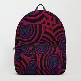 Uneasy About You Backpack | Graphicdesign, Circle, Triangle, Spiral, Psychedelic, Stoner, Digital, Red, Pattern, Purple 