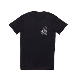 Bugle of an Elk T Shirt | Simple, Artwork, Wildlife, White, Deer, Roosevelt, Elk, Animal, Antlers, Northwest 