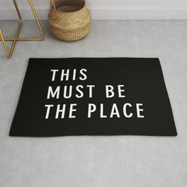 This Must Be The Place Rug | Thismustbe, Concept, Illustration, Abstract, Positive, Modern, Typography, Motivation, Quotes, Watercolor 