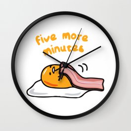 Gudetama Five More Minutes Wall Clock | Sanrio, Gudetamamerch, Graphicdesign, Japan, Kawaii, Egg, Lazyegg, Japanese, Gudetamaegg, Lazy 